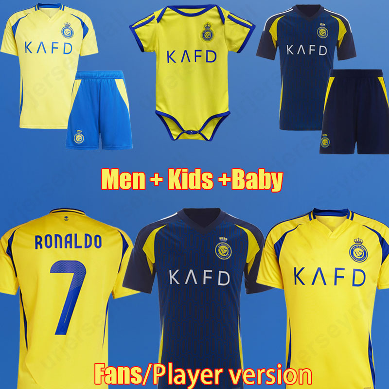 24 25 Al Nassr soccer Jerseys Training Ronaldo 2024 2025 Home long Sleeve CR7 Gonzalo Martinez Talisca Ghislain MANE men women kids Football shirts