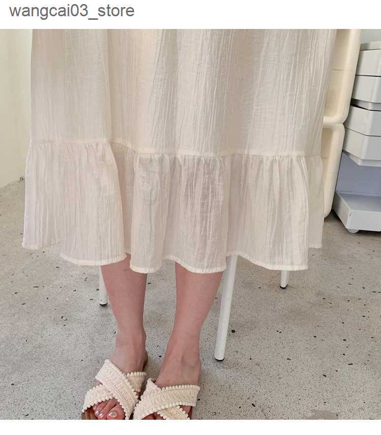 Maternity Dresses Summer Short Sleeved Maternity Dress Drawstring Waist Hollow Out Lace Patchwork V-Neck Pregnant Woman Beach Dress Holiday Dress L240
