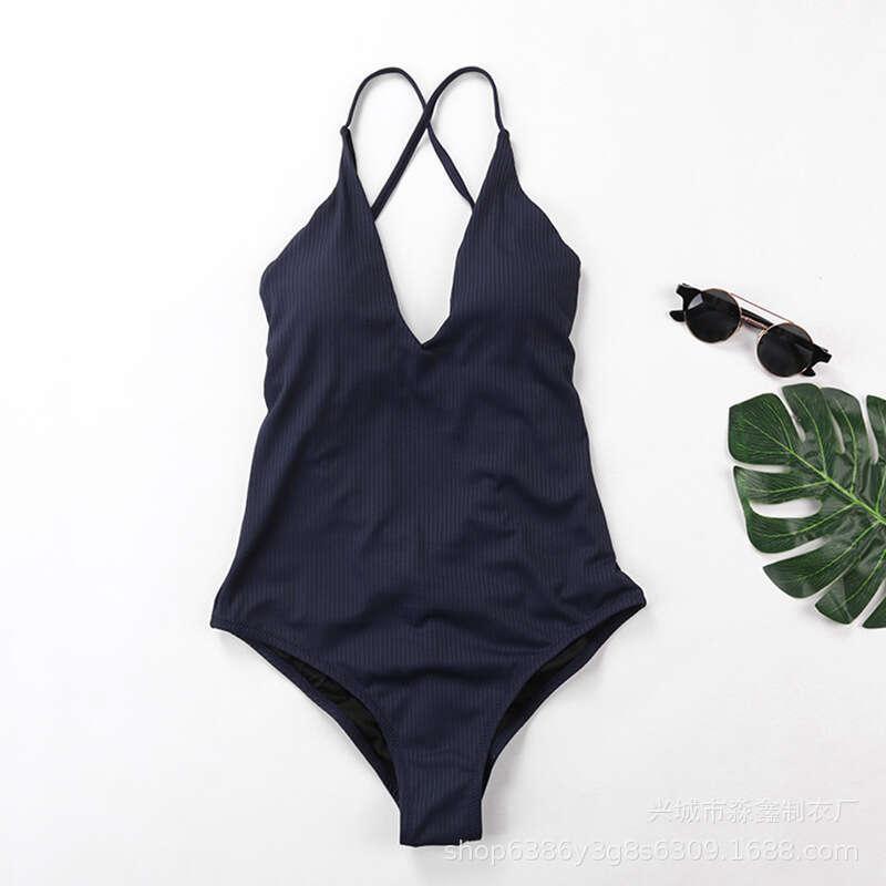 2021 New One Piece Triangle Women's Multi Color Optional Cross Strap Solid BIKINI Swimwear