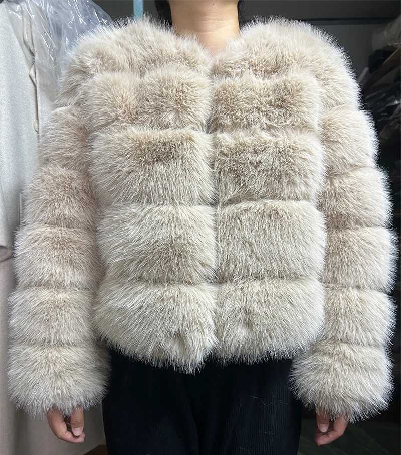 2024 artificial raccoon fur coat womens jacket luxury jacket womens winter fluffy jacket thick warm fur coat Y241011