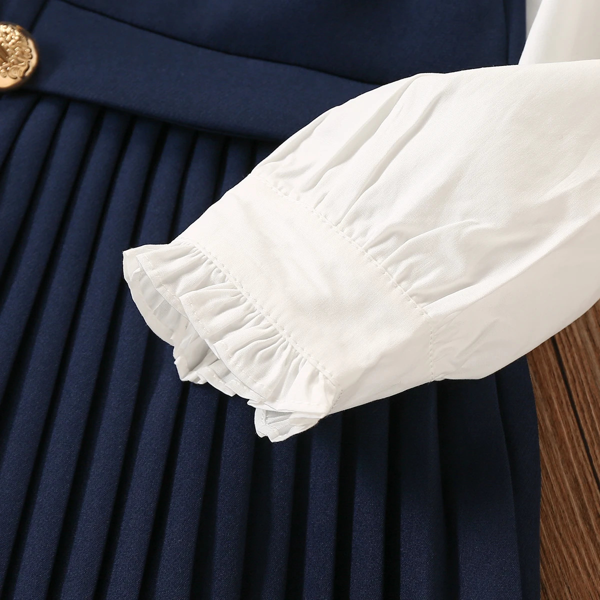 School Uniform Preparatory Girls Clothing Youth Elegant Dress Shirt 2PCS Spring and Autumn Childrens Clothing 8 10 12 13 Years Old 241008