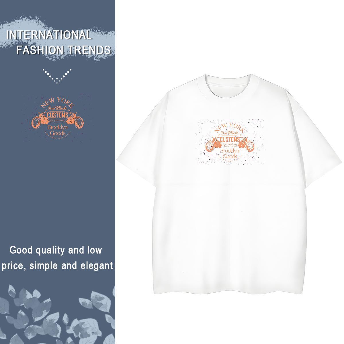DIY T Shirts Women 230g 100% Cotton Short sleeve Soft Outdoor Motorcycle Women Tees Female Custom Print Oversized Tops