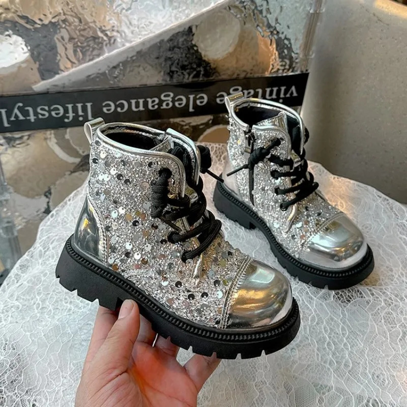 Girls Sock Boots Kids Ankle Nonslip Fashion Bow Elegant Glossy UK Uniform Child School Shoes Casual Socks Princess y240905
