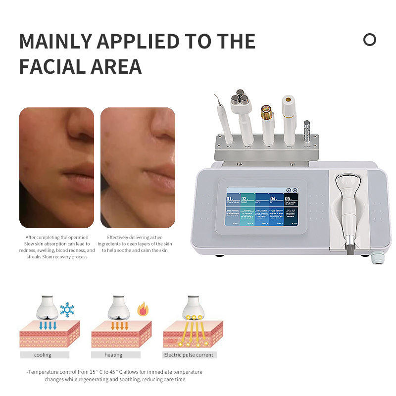 Multifunction 6 In 1 Face Lifting Treatment Tender Skin Brightens Skin Tone Improve Pores Acne Removal Beauty Equipment