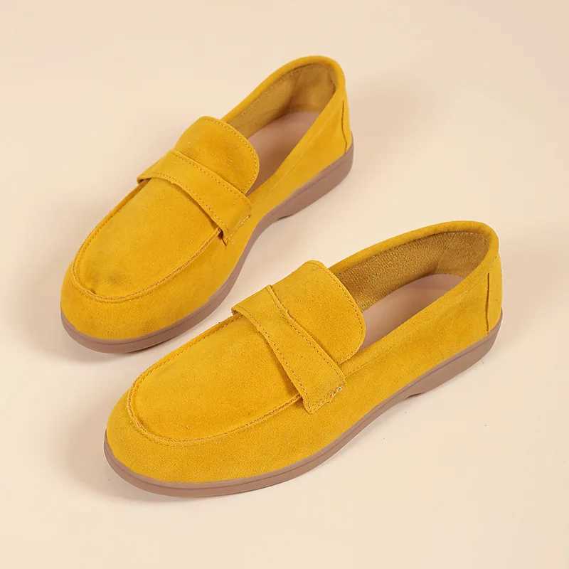 Womens flat shoes fashionable 2024 summer new square toe womens comfortable soft breathable solid color Beanie casual Loafers Y241011