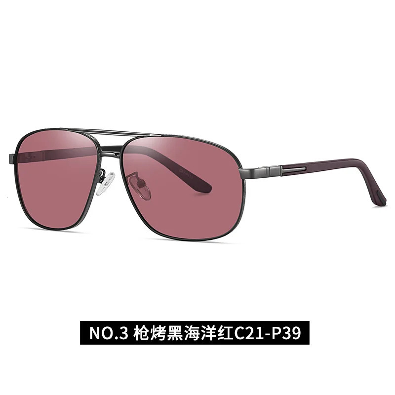 Mens polarized sunglasses metal frame driving travel vacation leisure UV protection sunglasses 241007