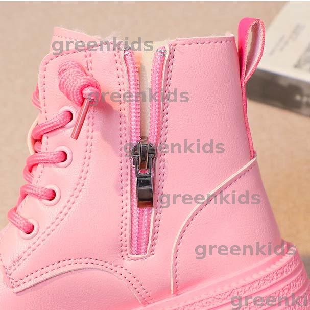 Designer Kids Leather Boots, Zipper Lace Up Fashion Shoes for Boys Girls dh5727163