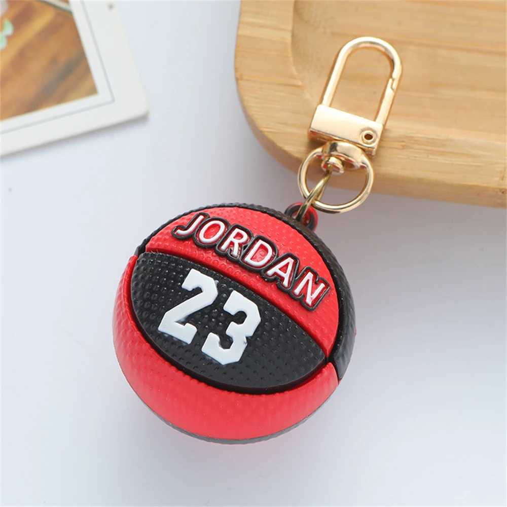 Keychains Lanyards Basketball Star Name Pendant Keychain Match Ball Soul Keyring Package Sports Fan Keyring Mens Accessories Good Luck J241010