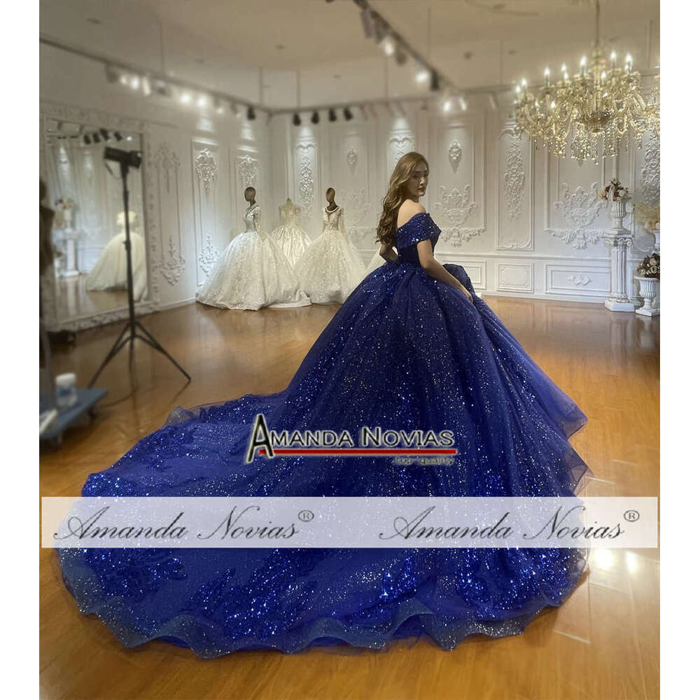 Royal Blue Off Shoulder Sixteen Girls Wedding Quinceanera Dress