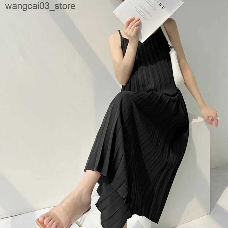 Maternity Dresses Maternity Dresses Chiffon Pleated Long Pregnancy Dress Casual Loose Maternity Clothes For Pregnant Women Fashion 2024 Plus Size L240