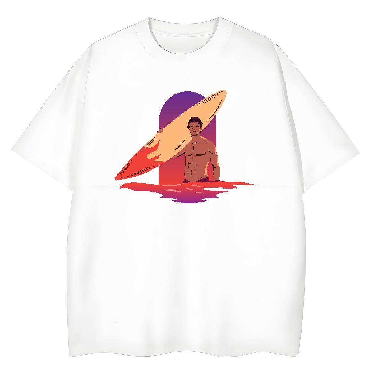 New T-Shirts for Women 230g Pure Cotton Breathable Soft Spring Summer portrait Women Tees 5A Anime Tees Shirts