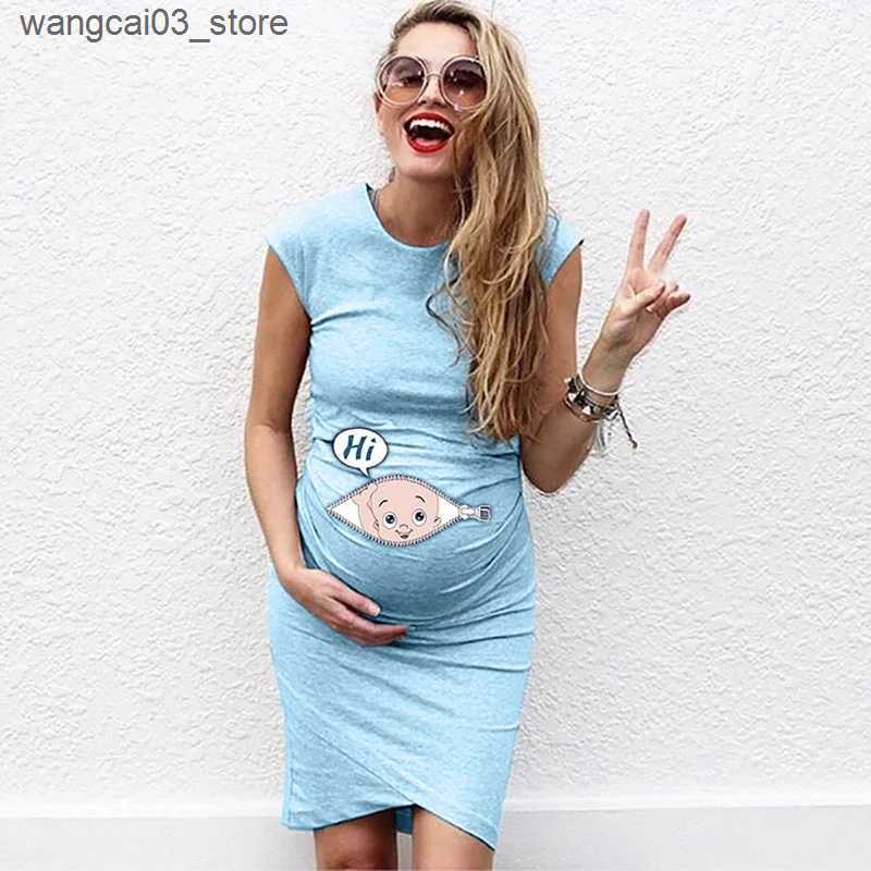 Maternity Dresses Cute Maternity Dress Loose Casual Dress Women Maternity Clothes Plus Size Pregnant Woman Maternity Dress L240910