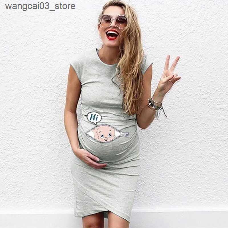 Maternity Dresses Cute Maternity Dress Loose Casual Dress Women Maternity Clothes Plus Size Pregnant Woman Maternity Dress L240910