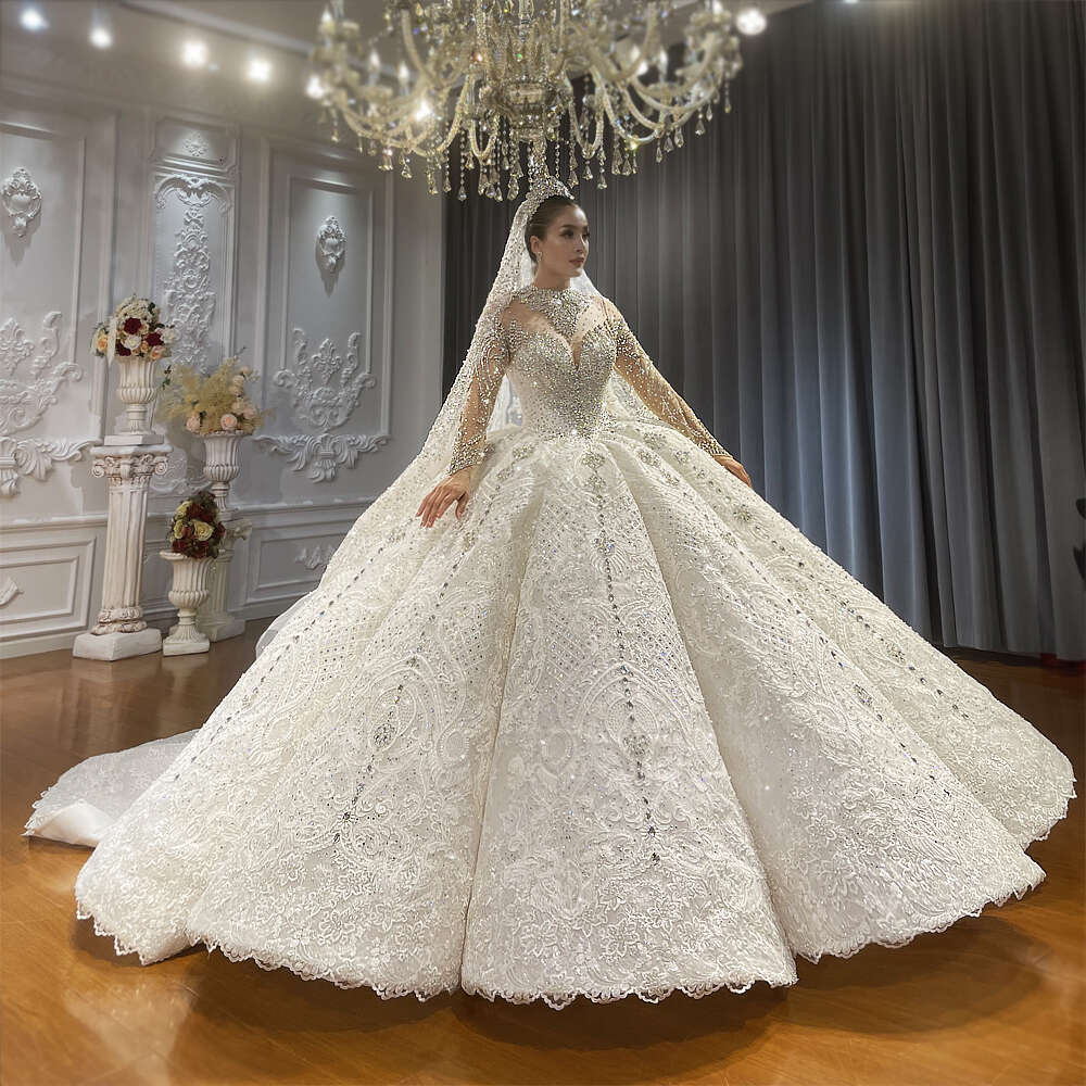 Amanda Novias Rhies Wedding Dress Off The Shoulder Sequins or-Length Princess Bride Vestido De Noiva Custom Made