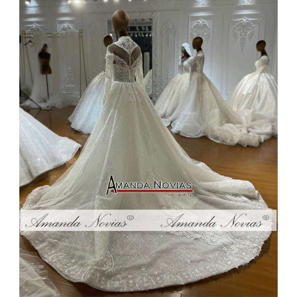 Removable Skirt Mermaid 2 in 1 Lace Wedding Dress Sequined Detachable Train Sleeveless Princess Bride Vestido De Noiva Custom Made