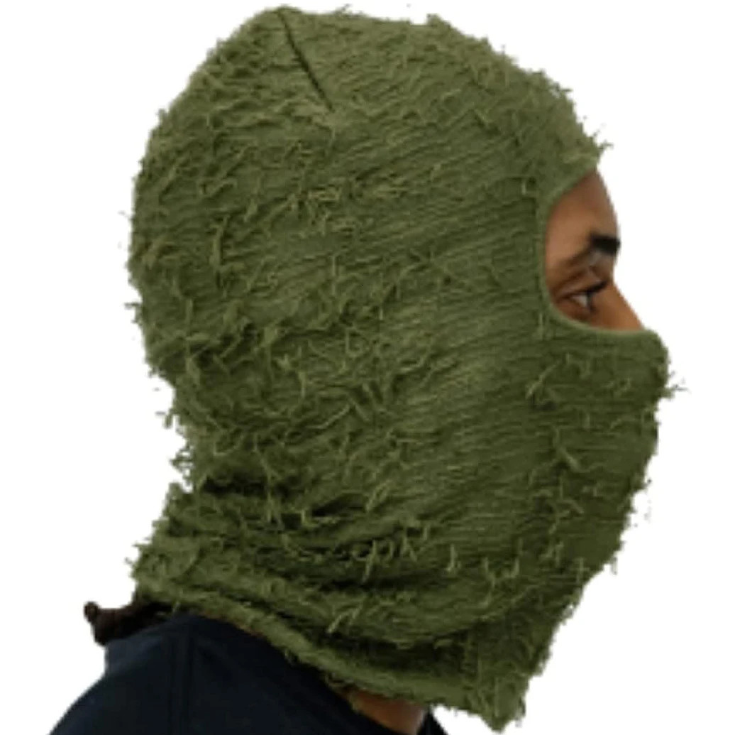 Balaclava Distressed Ski Mask Knitted Beanies Hat Skulls Elastic Winter Warm Full Face Shiesty 241009