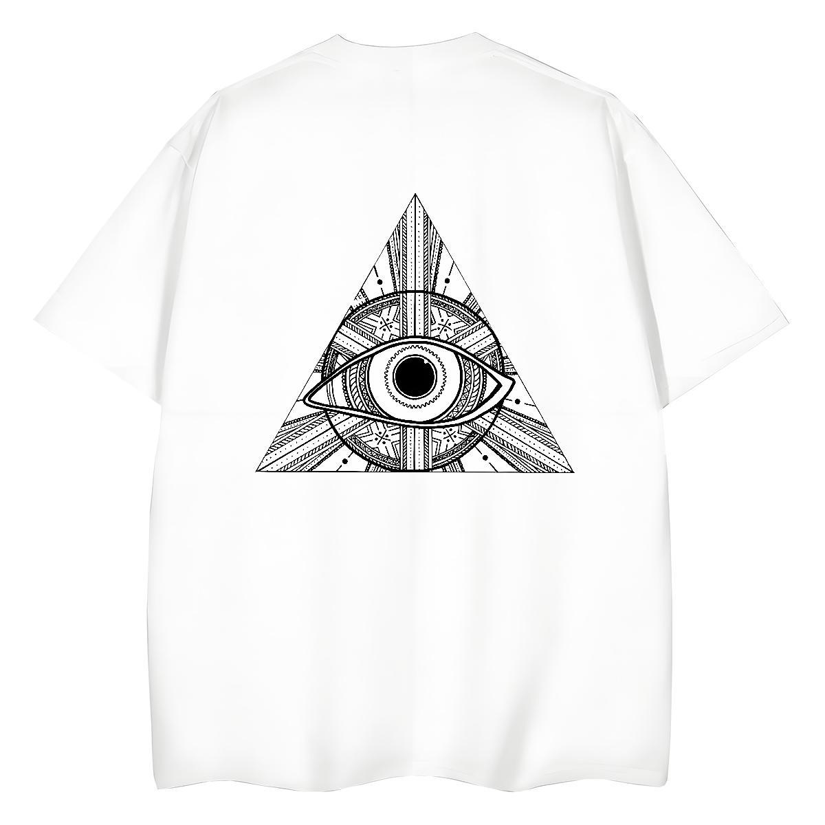 2024 Designer T-Shirts 230g 100% Cotton Short sleeve Soft Hip Hop eye of the devil Women Tshirts Wholesale DIY Anime Tops