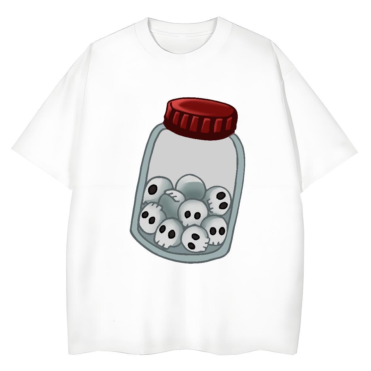 Brand T Shirts Women 230g 100% Cotton O Neck Short Sleeves Home Outdoor skull Women Tshirts Lady Plus Size Cartoon Clothes Shirt
