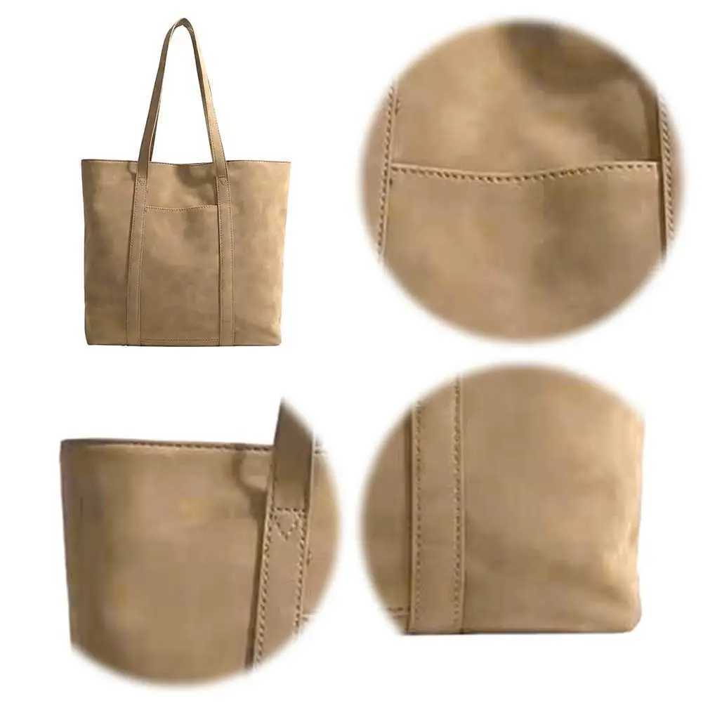 Shoulder Bag for Ladies Large Capacity Handbag Suede Satchel Hobo Travel Work 241011