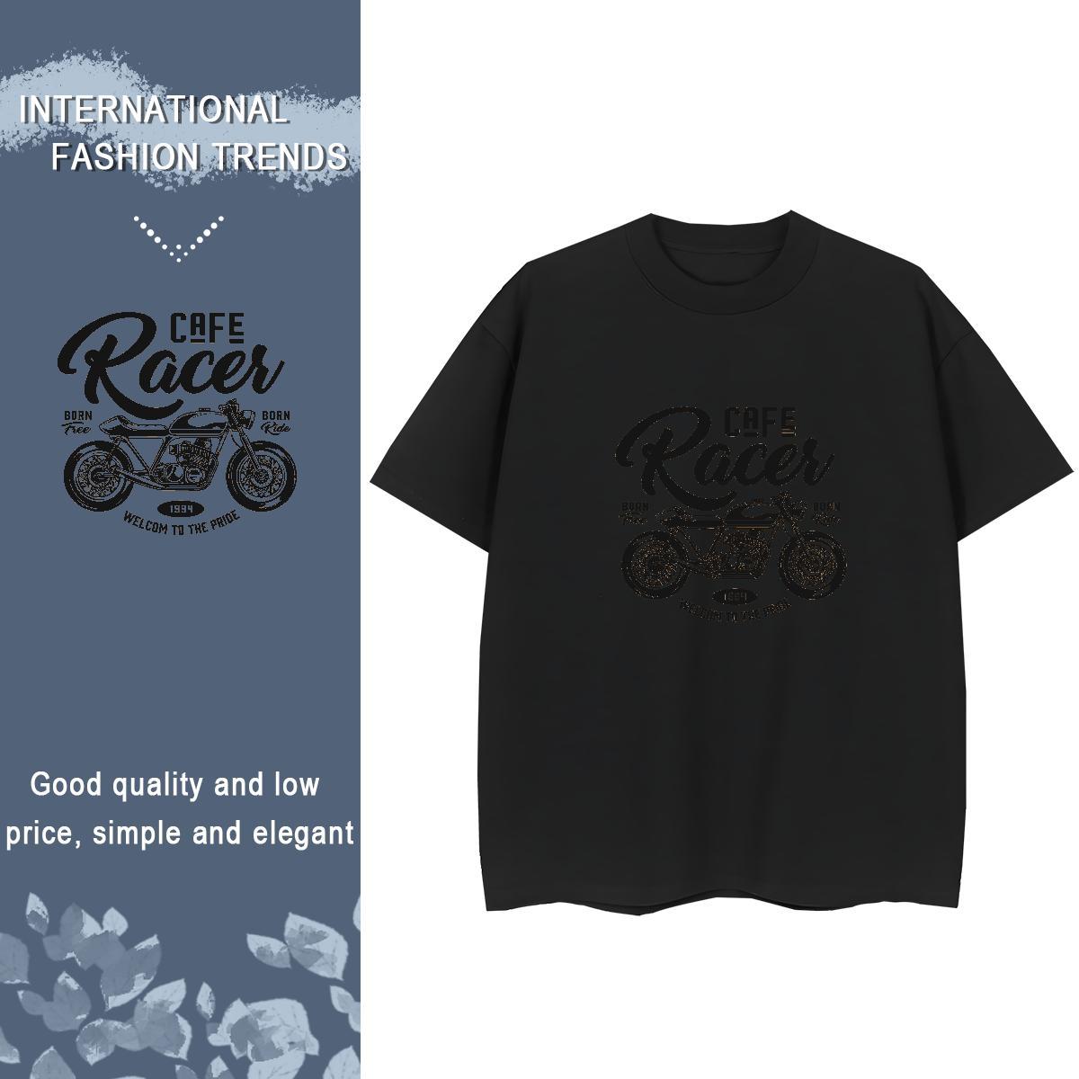 Classic T Shirts Women 230g 100% Cotton Round Neck Short Sleeve Street Wear Motorcycle Women Tees Loose fit Custom Print Plus Size Tops Tees