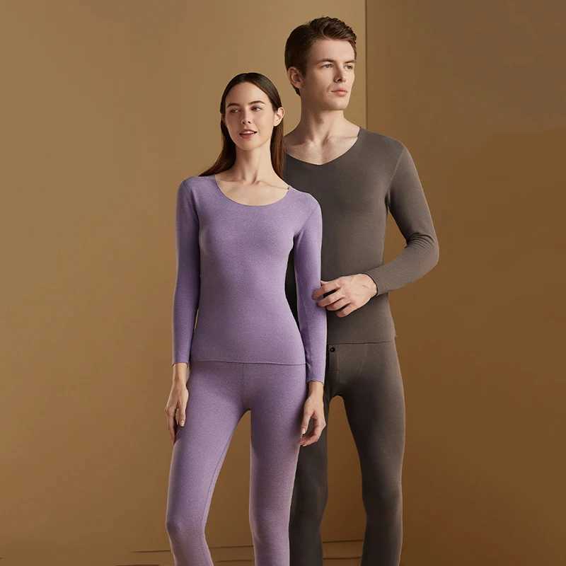 Womens Thermal Underwear Thermal Underwear Men Woman Warm Lingerie Set Long Johns For Male Female Warm 2 Piece Set Winter Clothing Men Woman Thermal S
