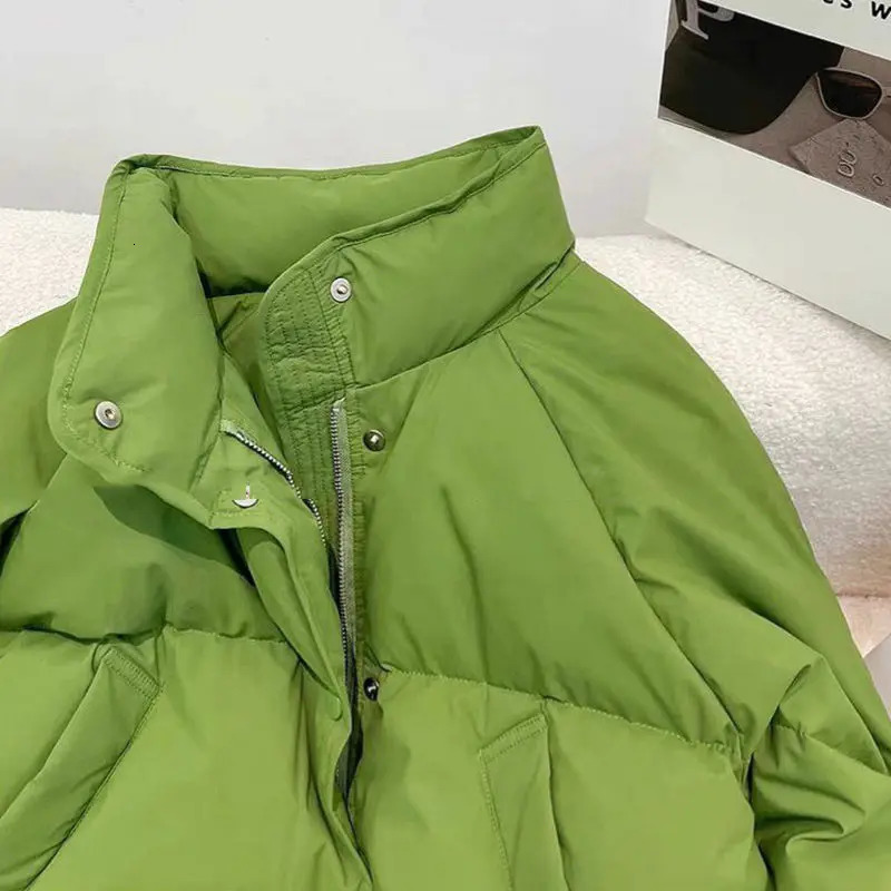 Winter Thick Cottonpadded Jacket Women 2023 Ladies Stand Collar Slim Coats Autumn Fashion Loose Warm Short Parkas 240930
