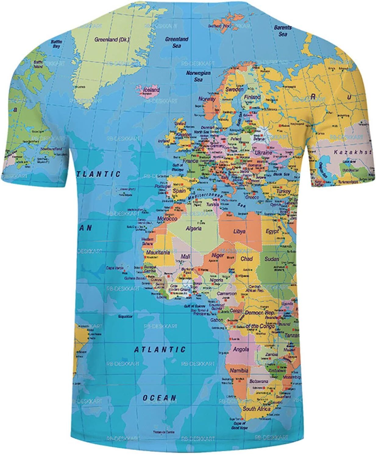 Mens T shirt Unisex 3D T Shirts Men World Map Printed T-Shirt Funny Summer Tops Graphic Tee Slim Fit Athletic Top Basic Blouse graphic tee Casual tops