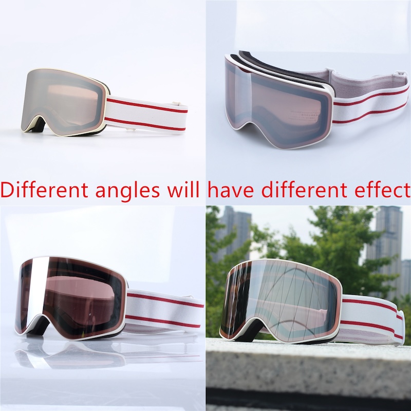 Ski Goggles Sunglasses Snowboard Women Men Skiing Eyewear Mask UV400 Snow Protection Over Glasses Adult Double Anti-Fog Cylindrical Sports Sunglasses 