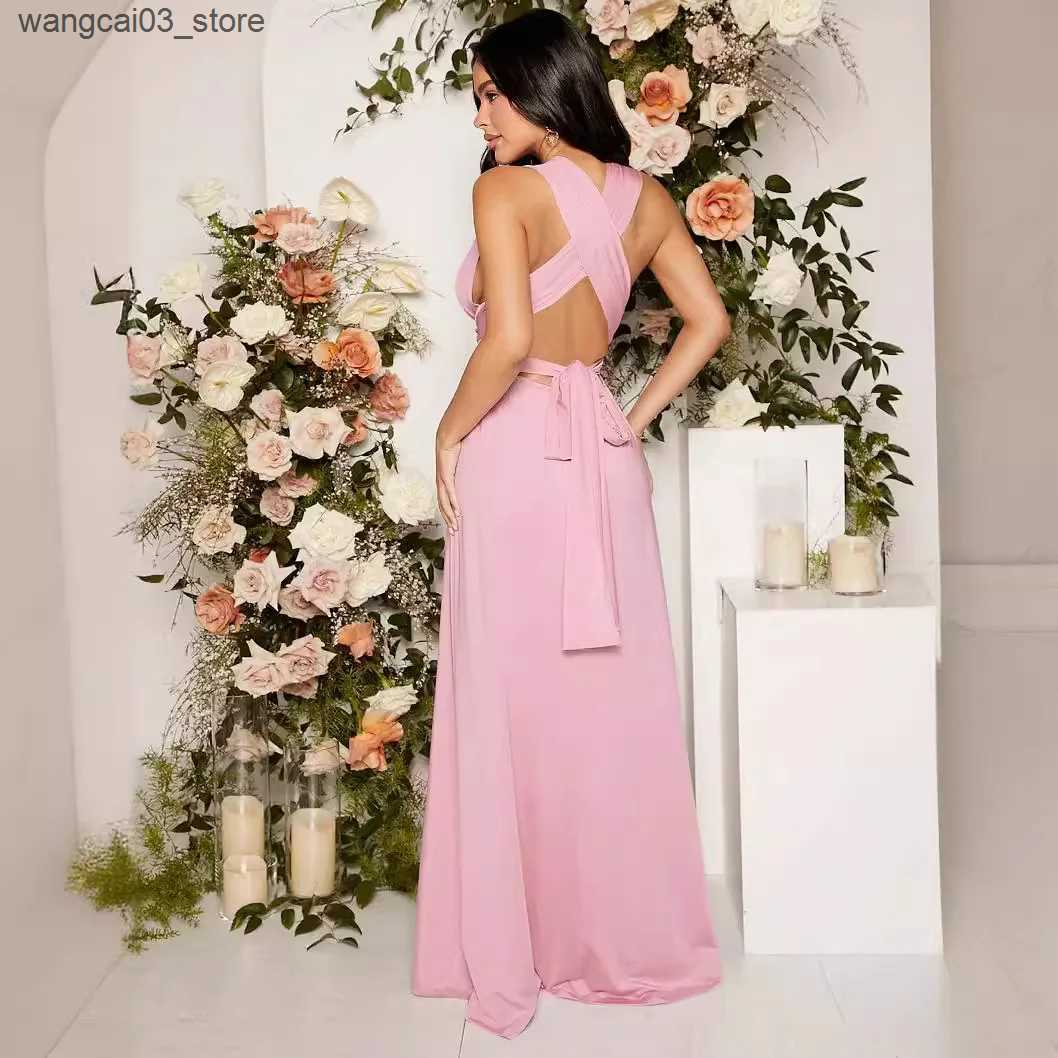 Maternity Dresses European American solid colors diverse wearing styles sexy straps pregnant womens dresses big swing long Evening Party dresses L2409