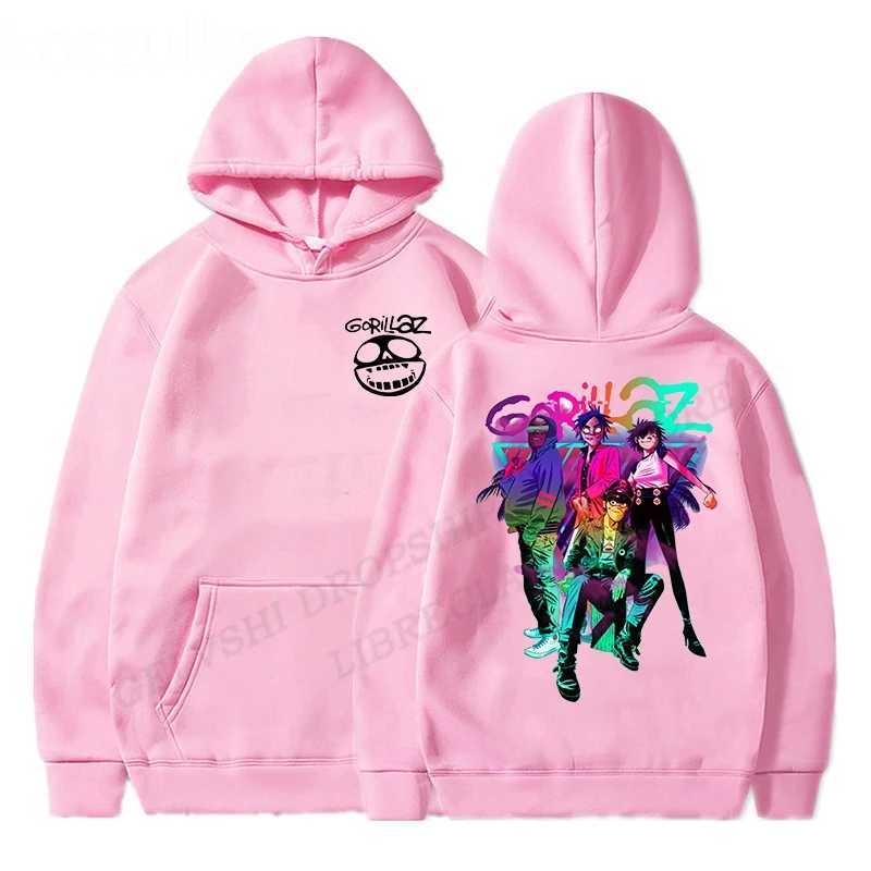 Rock Band Gorillaz Print Hoodies Men Woman Y2k Hoodie Hip Hop Streetwear Hooded Sweatshirts Harajuku Pullovers Unisex Clothing LX241011