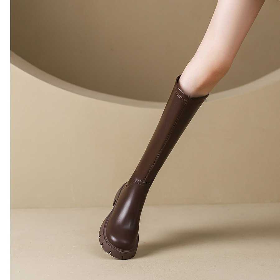 Fashionable Long Martin Boots For Women In Autumn And Winter Fashion Boots The Knee Thick Heel High Sole Knight Boots 240826