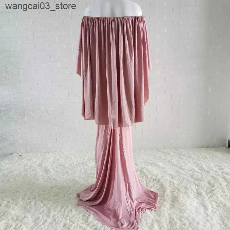 Maternity Dresses 2024 Photography Cape and Dress Sets Pregnancy Maternity Dresses Photoshoot Fitting Stretchy Pregnant Long Maternity Dress L240910