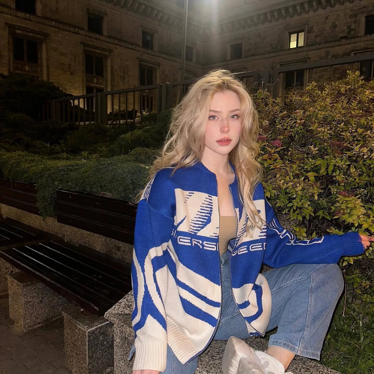 Women Oversized Sweater Racing Cardigan Girl Y2K Retro Hip Hop Knitted Vintage Pullover Casual Hipster Top 2023 241007