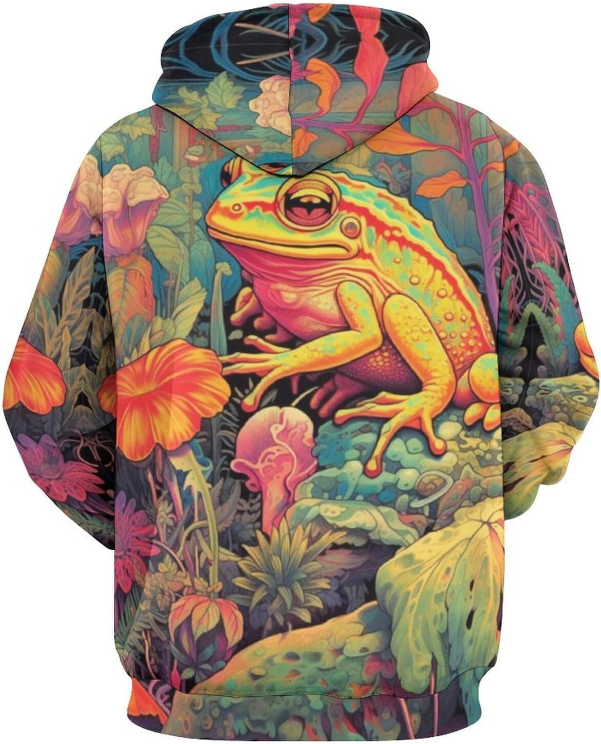 Hoodie for Mens Womens Frog Hoodie 3D Cartoon Frog Gift Sweatshirt Hippy Long Sleeve Autumn Winter Men Graphic Hoodies sweatshirt keep warm