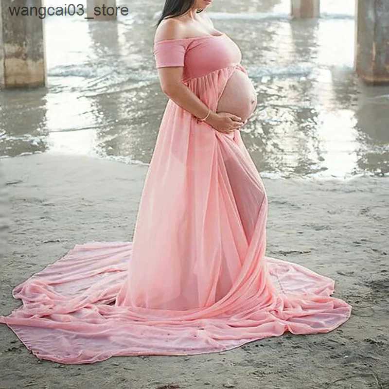 Maternity Dresses Photo Session Props Women Clothes Photography Pregnancy Dress Maternity Photography Props Clothes For Pregnant Women Shoulderles L24