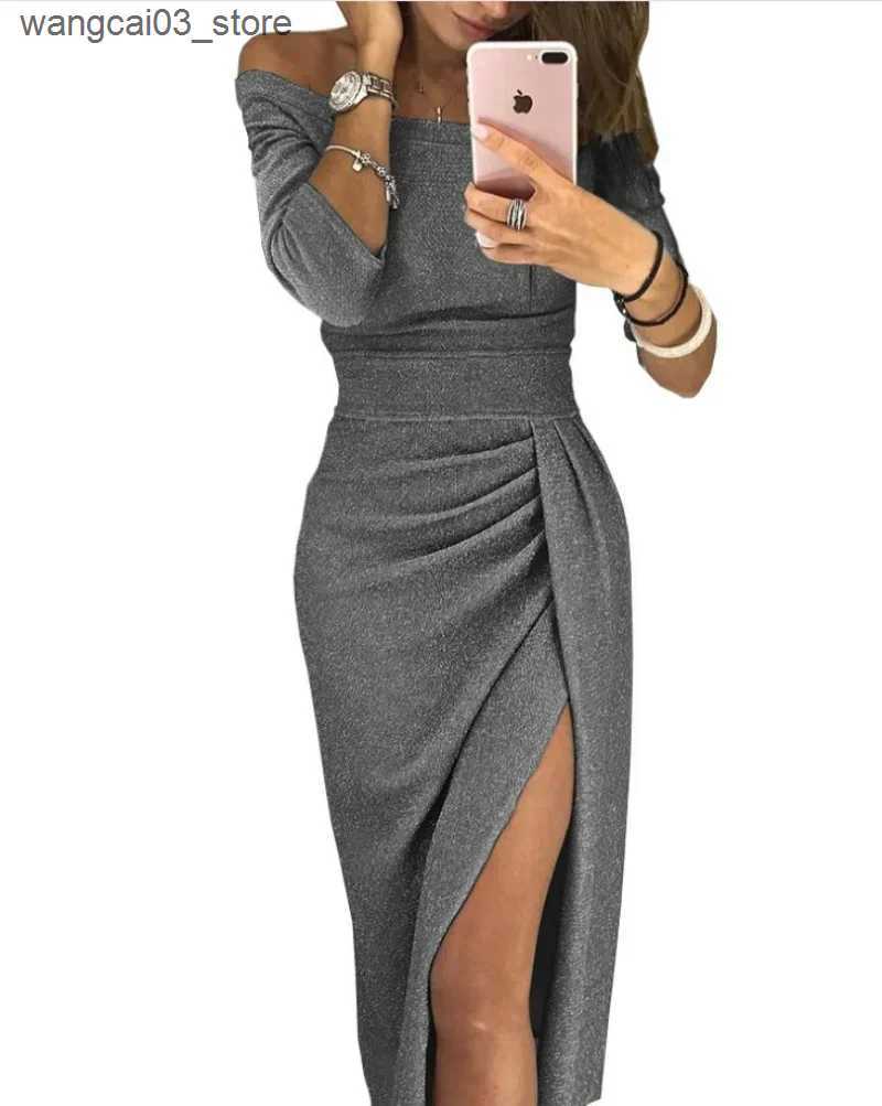 Maternity Dresses Dresses for Women Formal Occasion Party Prom Elegante Off Shoulder Sexy Vestidos Para Mujer Casual Evening Dress Black Clothing L240