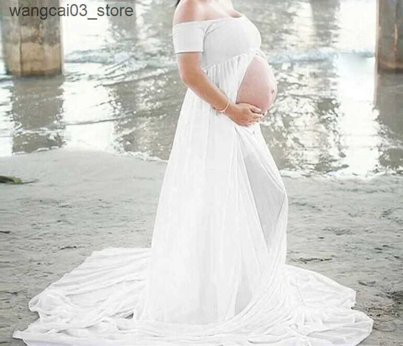 Maternity Dresses Photo Session Props Women Clothes Photography Pregnancy Dress Maternity Photography Props Clothes For Pregnant Women Shoulderles L24
