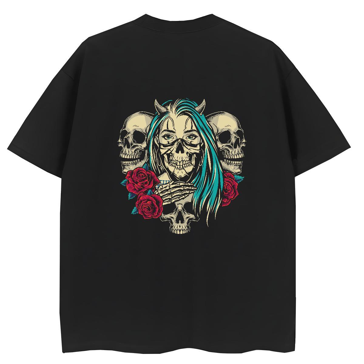 Factory Direct T-Shirts 230g Cotton Short sleeve Soft Hip Hop skull Unisex Tshirts Popular Custom Print Oversized Top Tees