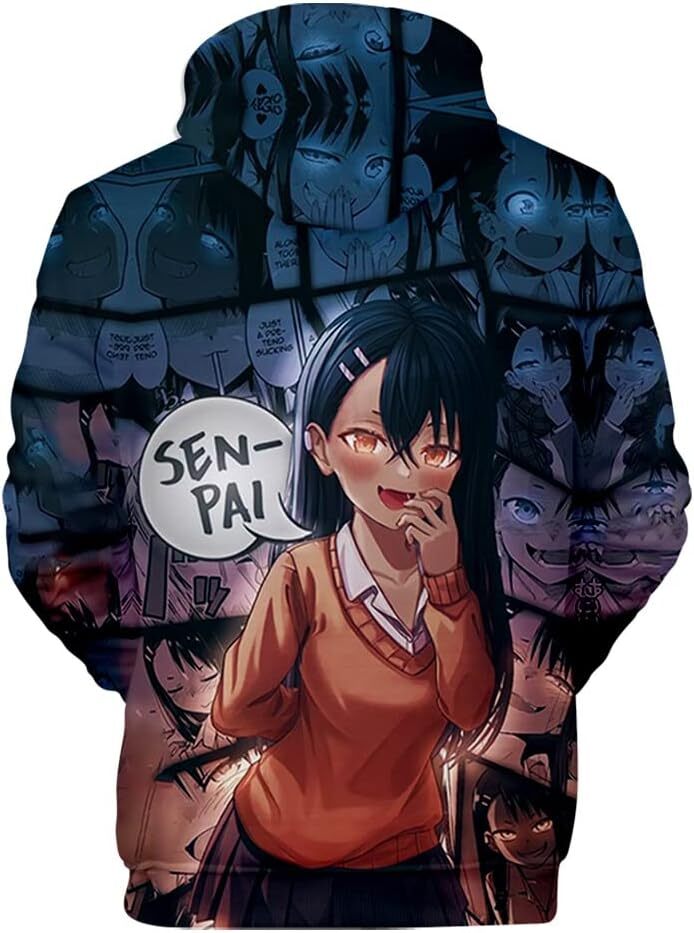 Hoodie for Mens Womens Dont Toy with Me Miss Nagatoro Hoodies Women Men 3D Prints Hooded Sweatshirt Long Sleeve Harajuku Anime Clothes Graphic