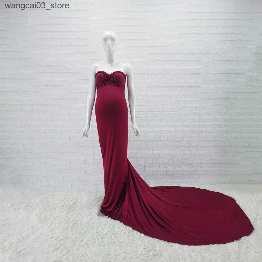 Maternity Dresses Stretchy Maternity Photography Long Dress Sleeveless Mermaid Skinny Pregnancy Photoshoot Dress Pregnant Woman Maxi Gown L240910