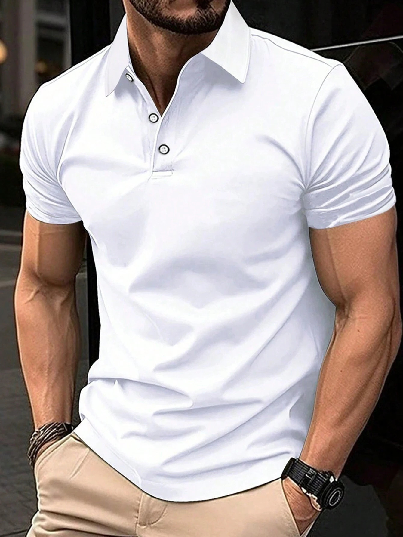 T Polo Mens Shirt Shirt Summer Stripe Polos Casual Mens Fashion Street Man Tee Clothing Shirt s ee
