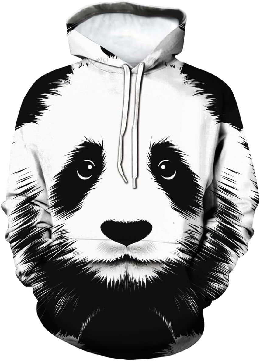 Hoodie for Mens Womens Mens Panda Graphic Hoodie 3D Printed Animal Hoodies Casual Pocket Pullover Graphic Hoodies sweatshirt keep warm