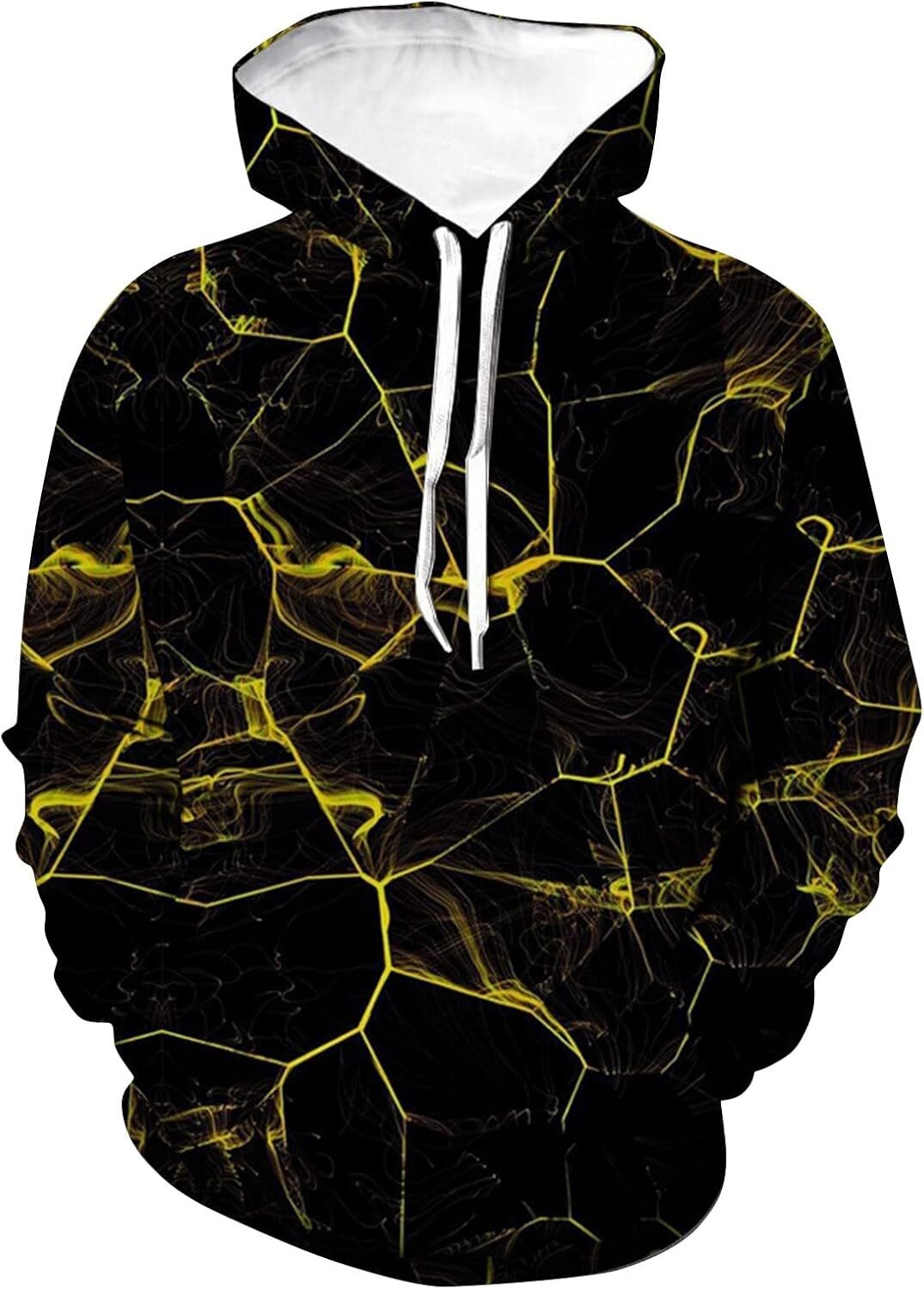 Hoodie for Mens Womens Hoodies for Men Trendy 3D Print Retro Print Drawstring Long Sleeve Running Athletic Hooded Pullover Sweatshirts with Pocket Gra