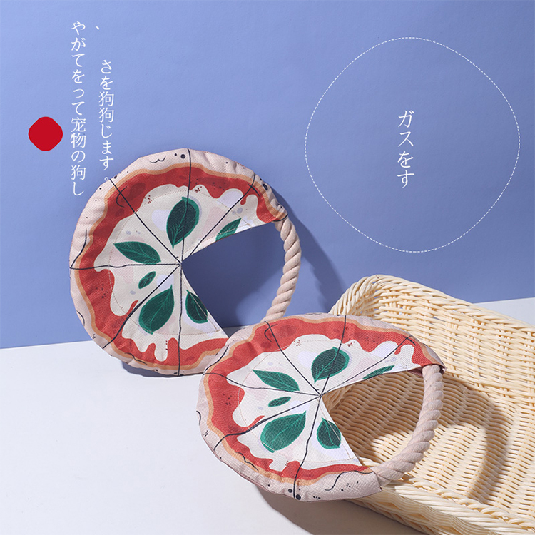 Printed Puppy Chewable Frisbee - Sturdy Hand-Held Oxon Cloth Disc for Dogs Outdoors