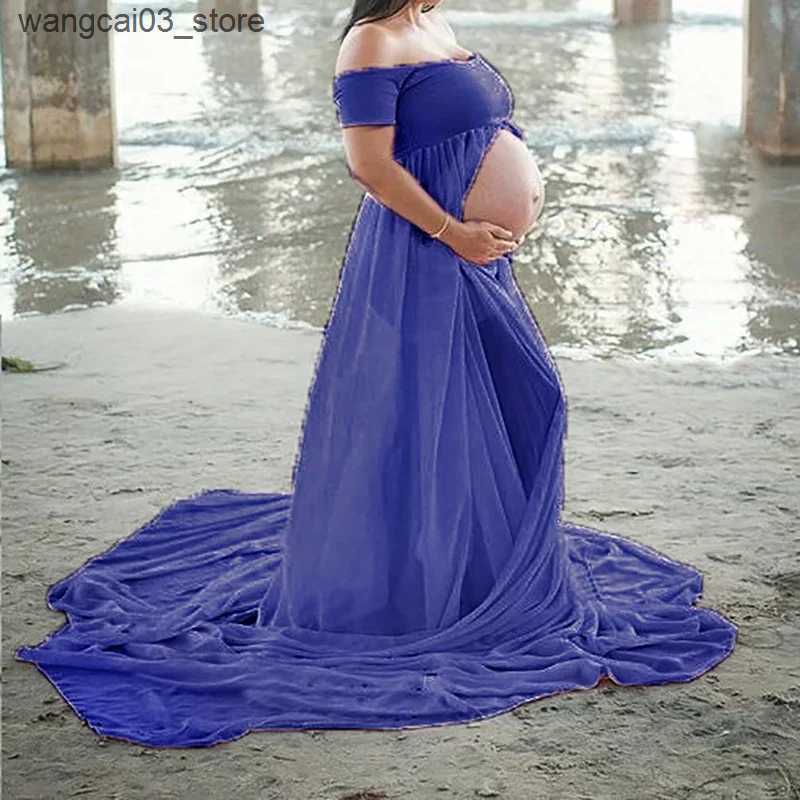 Maternity Dresses Photo Session Props Women Clothes Photography Pregnancy Dress Maternity Photography Props Clothes For Pregnant Women Shoulderles L24