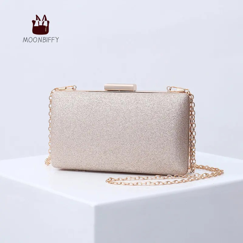 Ladies Evening Clutch Bag Sequin Female Crystal Day Wedding Purse Party Banquet BlackGold Silver 240925