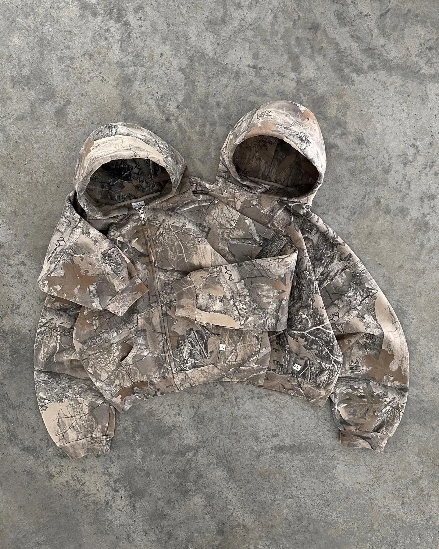 Vintage Camouflage Zipper Hoodie Y2K Clothing Mens Hip Hop Tactics Super Large Hoodie Sportswear Punk Rock Casual Jacket 241011