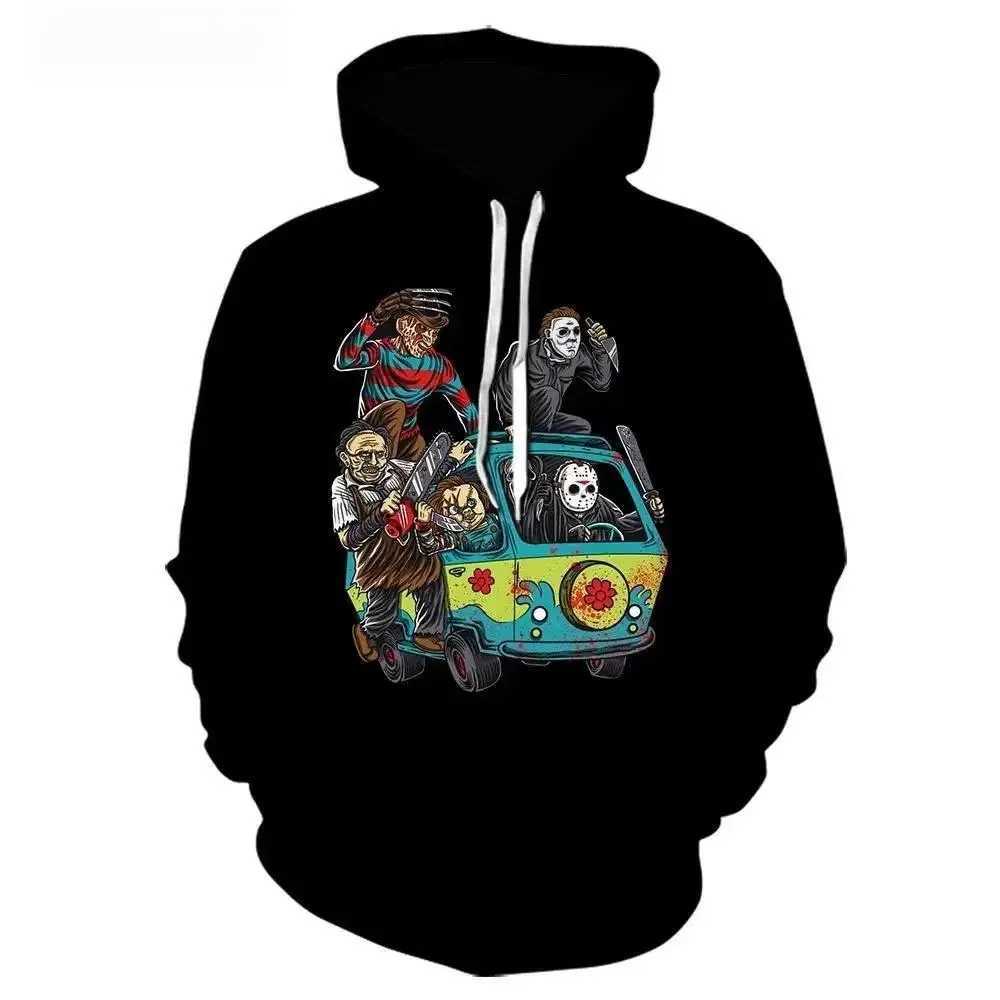 2023 Men Women Fashion Casual Pullover Streetwear Hoodies Halloween Kills Horror Movie Michael Myers 3D Print Hoodie Sweatshirts LX241011