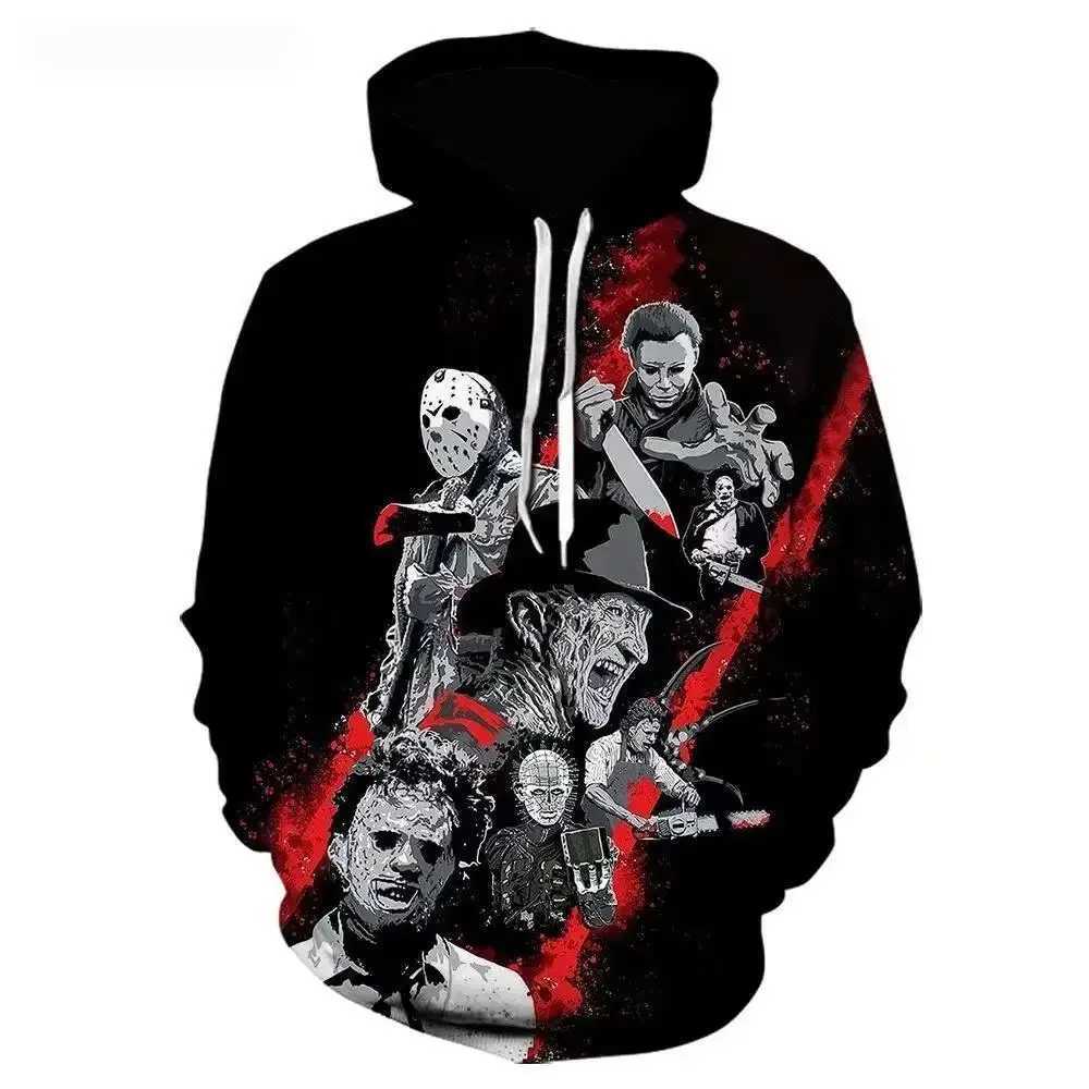 2023 Men Women Fashion Casual Pullover Streetwear Hoodies Halloween Kills Horror Movie Michael Myers 3D Print Hoodie Sweatshirts LX241011