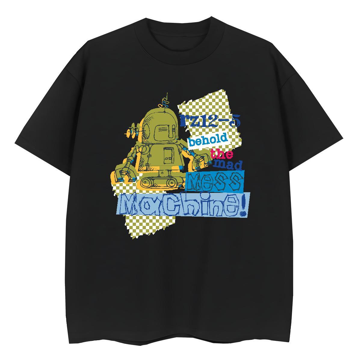 Classic T-Shirts 230g Cotton Comfortable Casual Beach robot Women Tees Unisex DIY Logo Tops